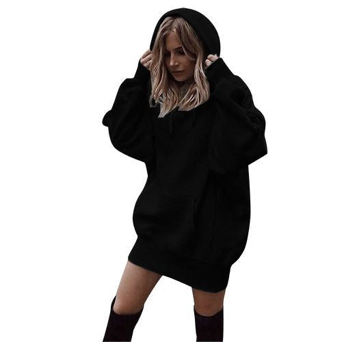 Dame Oversized Hætte-Sweatshirtkjole Stilla