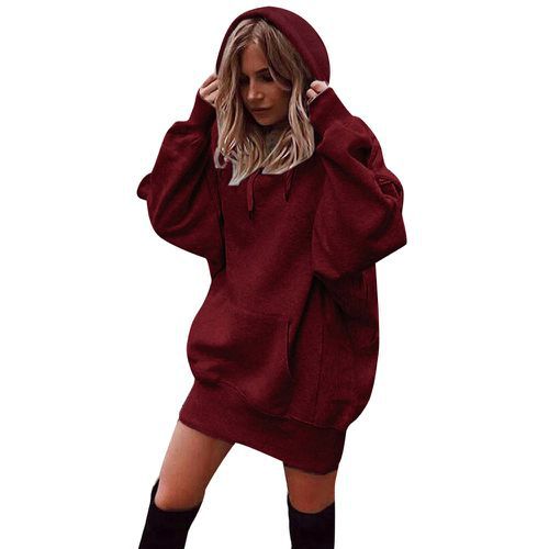 Dame Oversized Hætte-Sweatshirtkjole Stilla