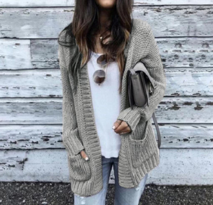 Kvinders Chunky Knit Cardigan Stilla