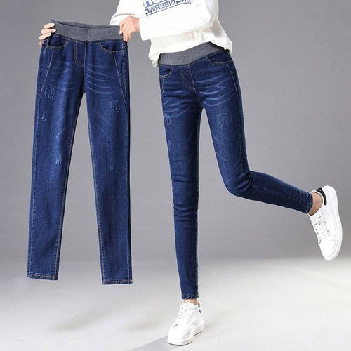 Kvinders skinny jeans med højt komfortliv Stilla