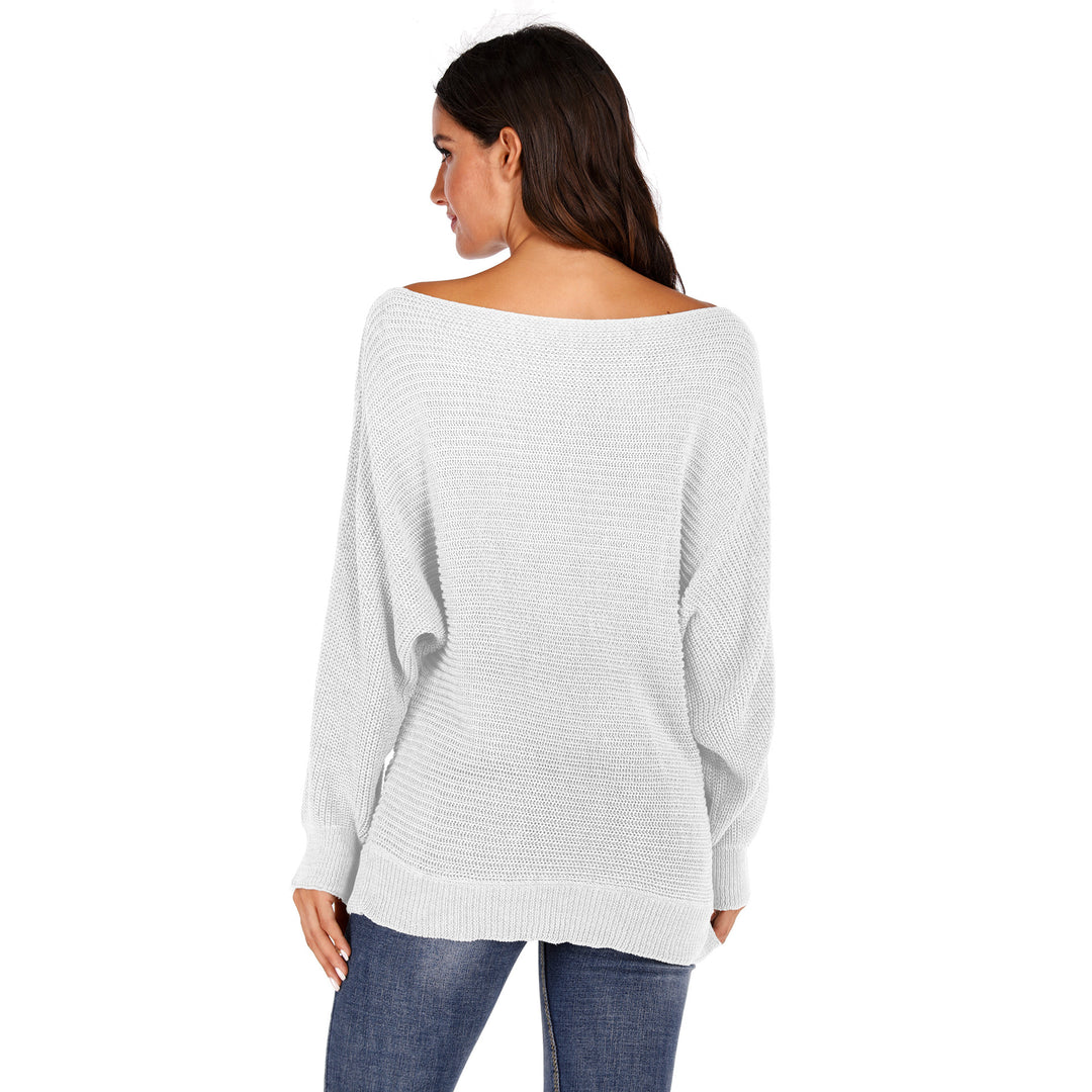 Damernas afslappede oversized sweater med åben skulder og struktureret masketype Stilla