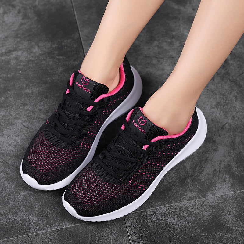 Dame Lettere Atletiske Sneakers med Åndbart Mesh-Overmateriale Stilla