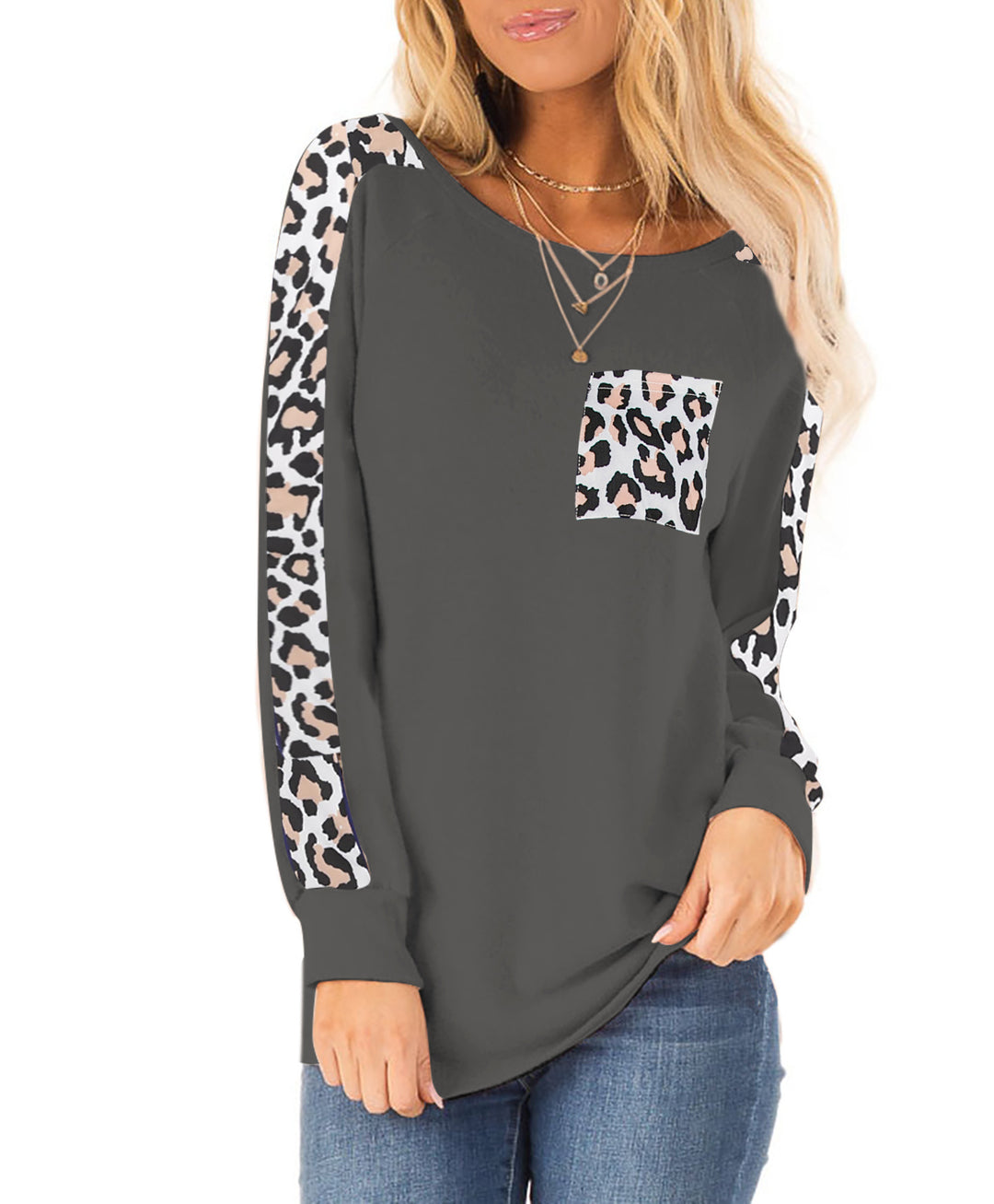 Damer casual sweater med moderigtige leoparddesign Stilla