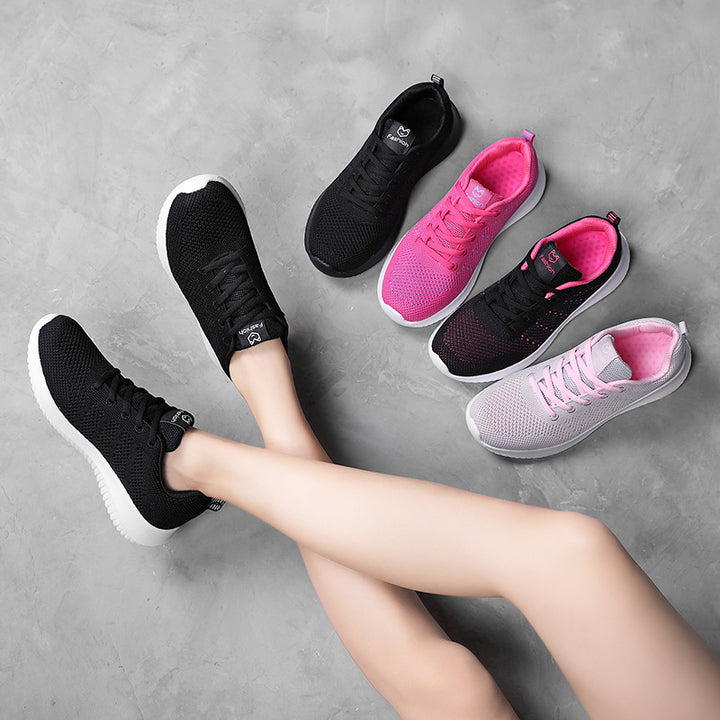 Dame Lettere Atletiske Sneakers med Åndbart Mesh-Overmateriale Stilla