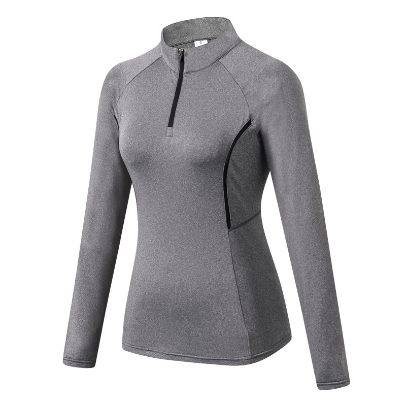 Dame Funktionslongsleeve med halvdelen lynlås og ergonomisk snit Stilla