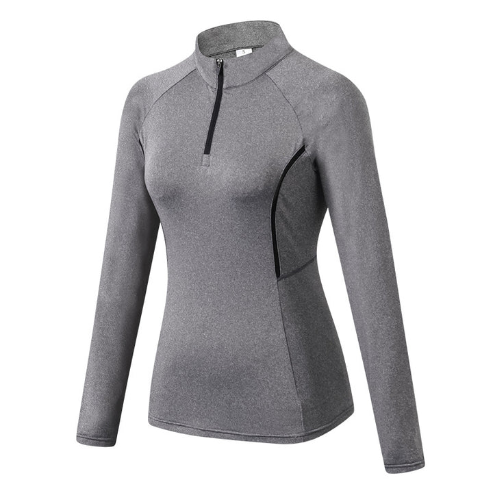 Dame Funktionslongsleeve med halvdelen lynlås og ergonomisk snit Stilla