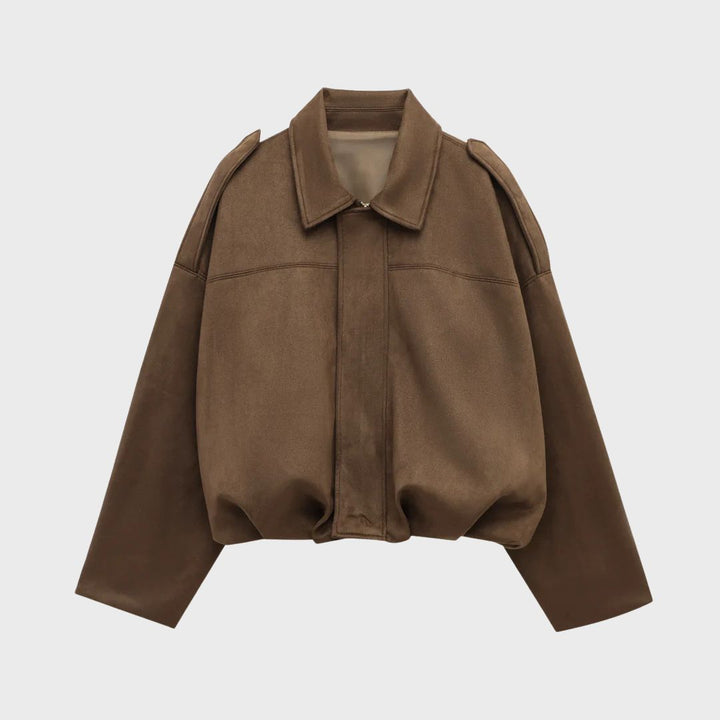 Stilla | Syntetisk Oversized Varm Læderjakke