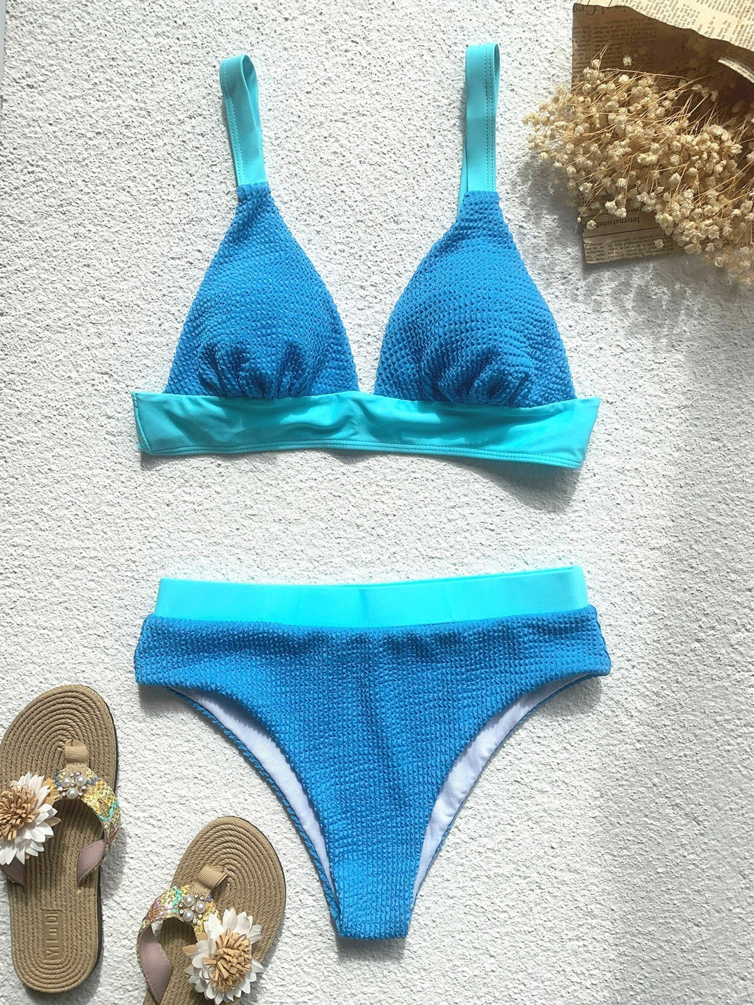 Stilla | Bikini Trekant Struktureret Høj Talje