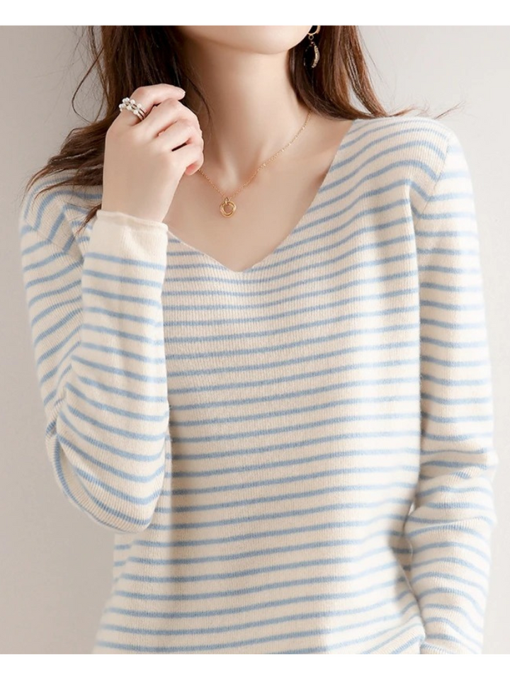 Stilla | Dame Pullover Stribet Casual