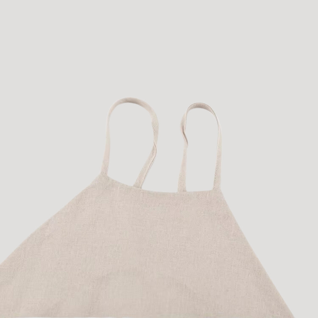Stilla | Kvinders Linned Halterneck Mini Sommerkjole