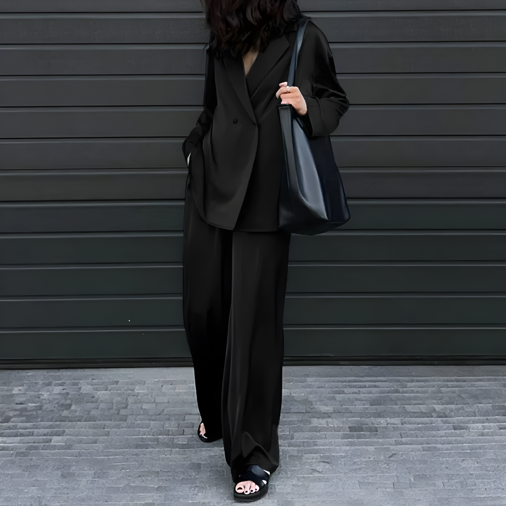 Stilla | Elegant Løst Skåret Bukser Med Oversize Blazer