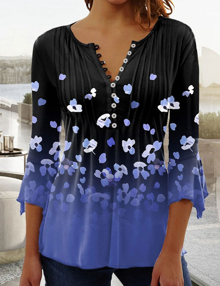 Stilla | Dame mode T-shirt med V-hals design