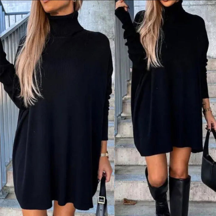 Stilla | Stilig Midi Sort Cashmere Tøj Ideel til Vinteren