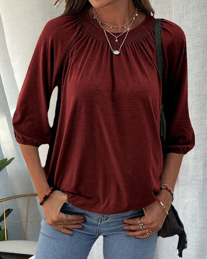 Stilla | Bluse Kvinders Rund Hals Bluse
