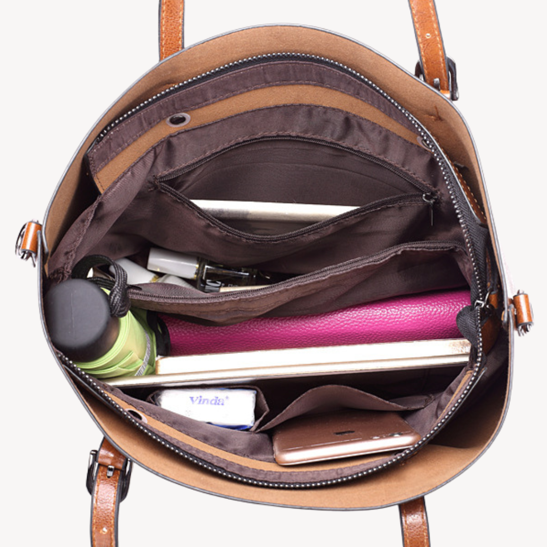 Stilla | Kvinders Læder Tote Bag Elegant Håndtaske