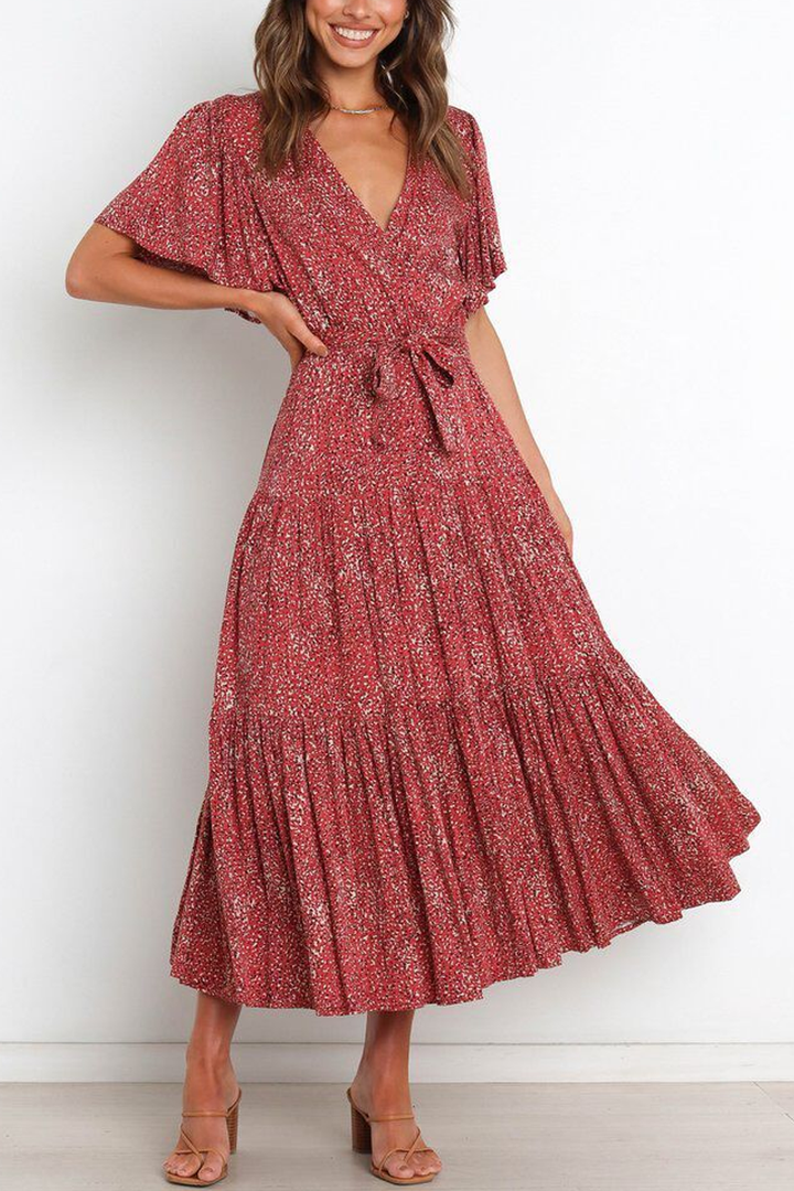 Stilla | Sunshine Grace Floral Midi Kjole
