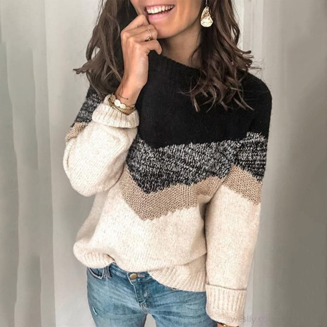 Stilla | Sort Pullover Med Lange Ærmer