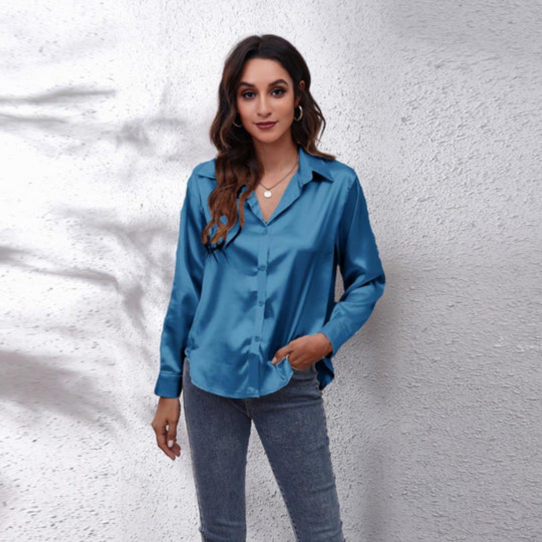 Stilla | Dame Satin Sommerbluse
