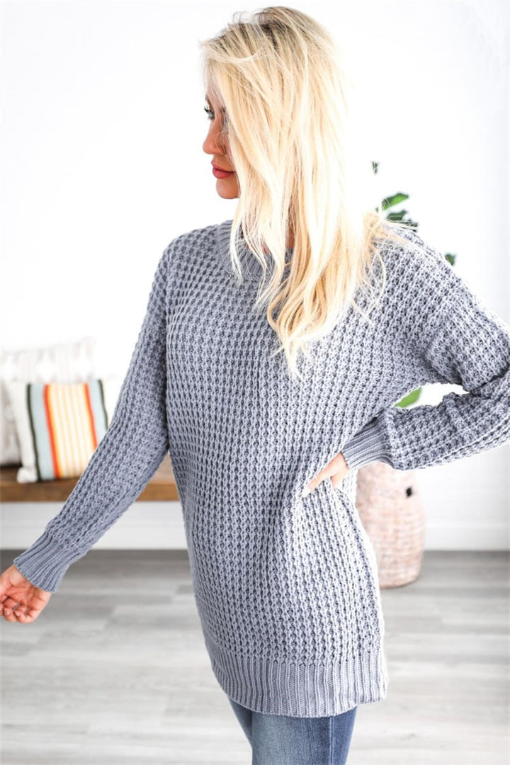 Dame Groft strikpullover i afslappet oversized stil med honningkcomstruktur Stilla