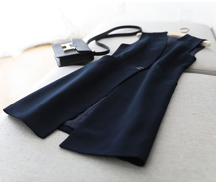 Damer asymmetrisk blazer-kjole i minimalistisk design Stilla