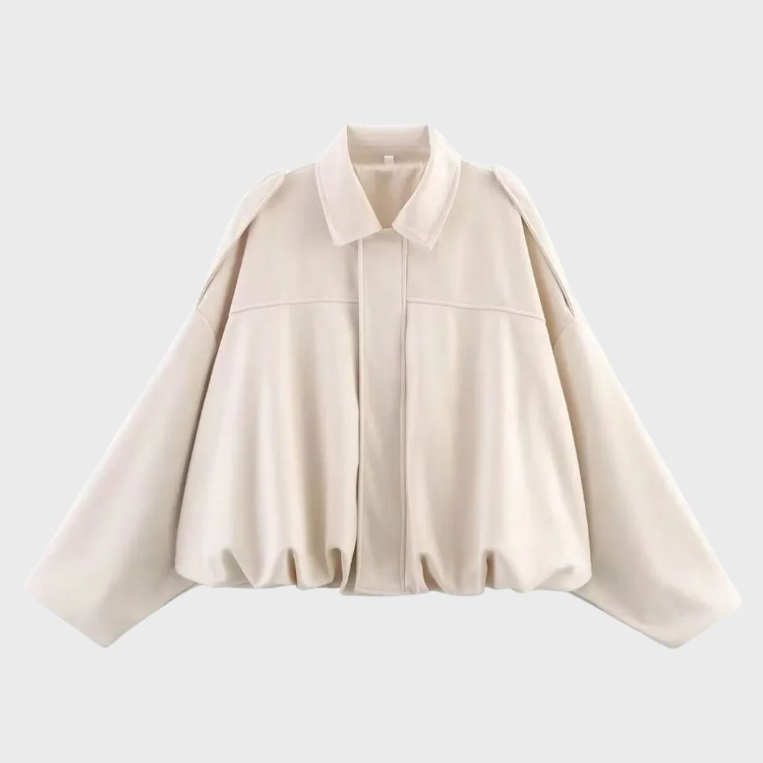 Stilla | Syntetisk Oversized Varm Læderjakke