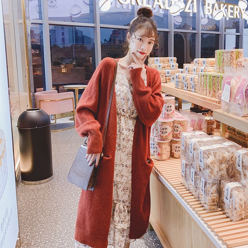 Femme Oversized hyggelig strik cardigan Stilla