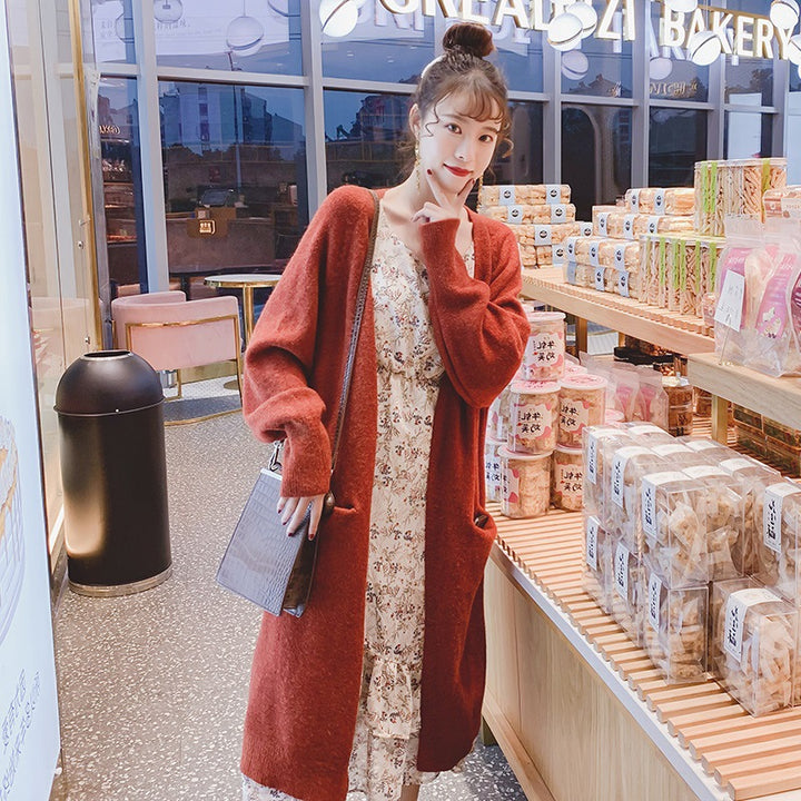 Femme Oversized hyggelig strik cardigan Stilla
