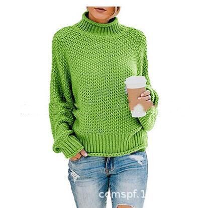 Damer chunky strik sweater med høj krave og brede ærmer Stilla