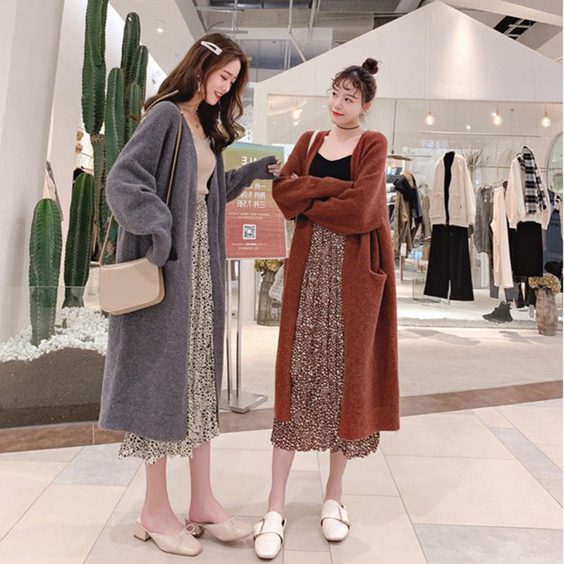 Femme Oversized hyggelig strik cardigan Stilla