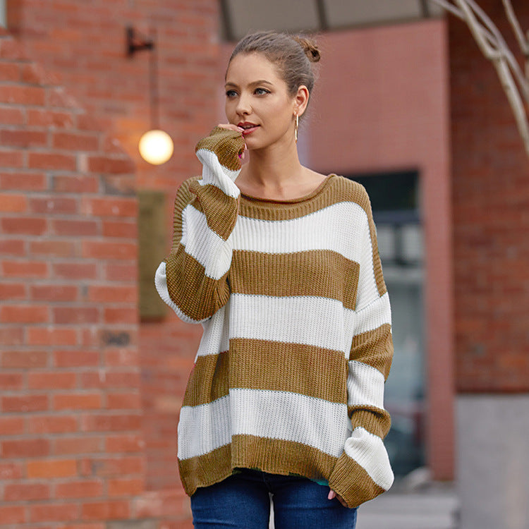 Dame afslappet strikbluse Stilla