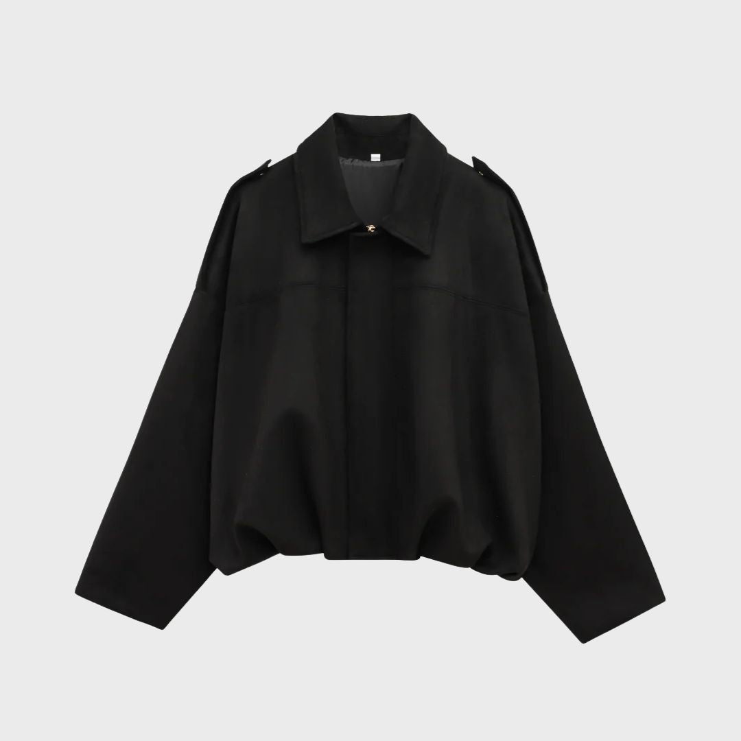 Stilla | Syntetisk Oversized Varm Læderjakke