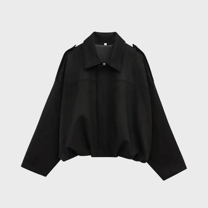 Stilla | Syntetisk Oversized Varm Læderjakke