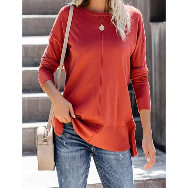 Dame moderigtigt longsleeve med sideslids Stilla