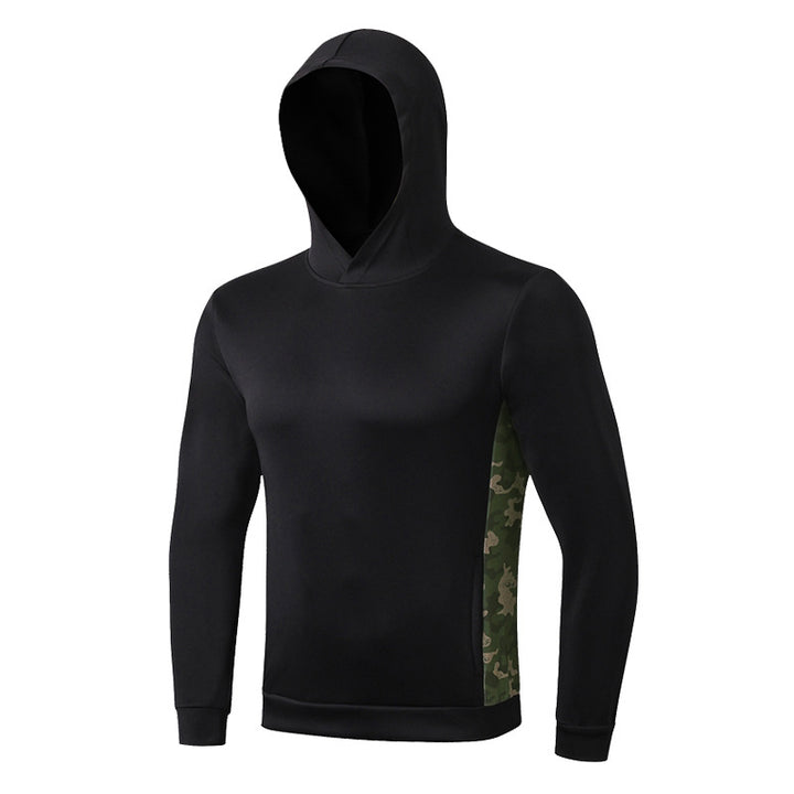 Herrer Sport hoodie med innovativ camouflage sideindsats og åndbare egenskaber Stilla