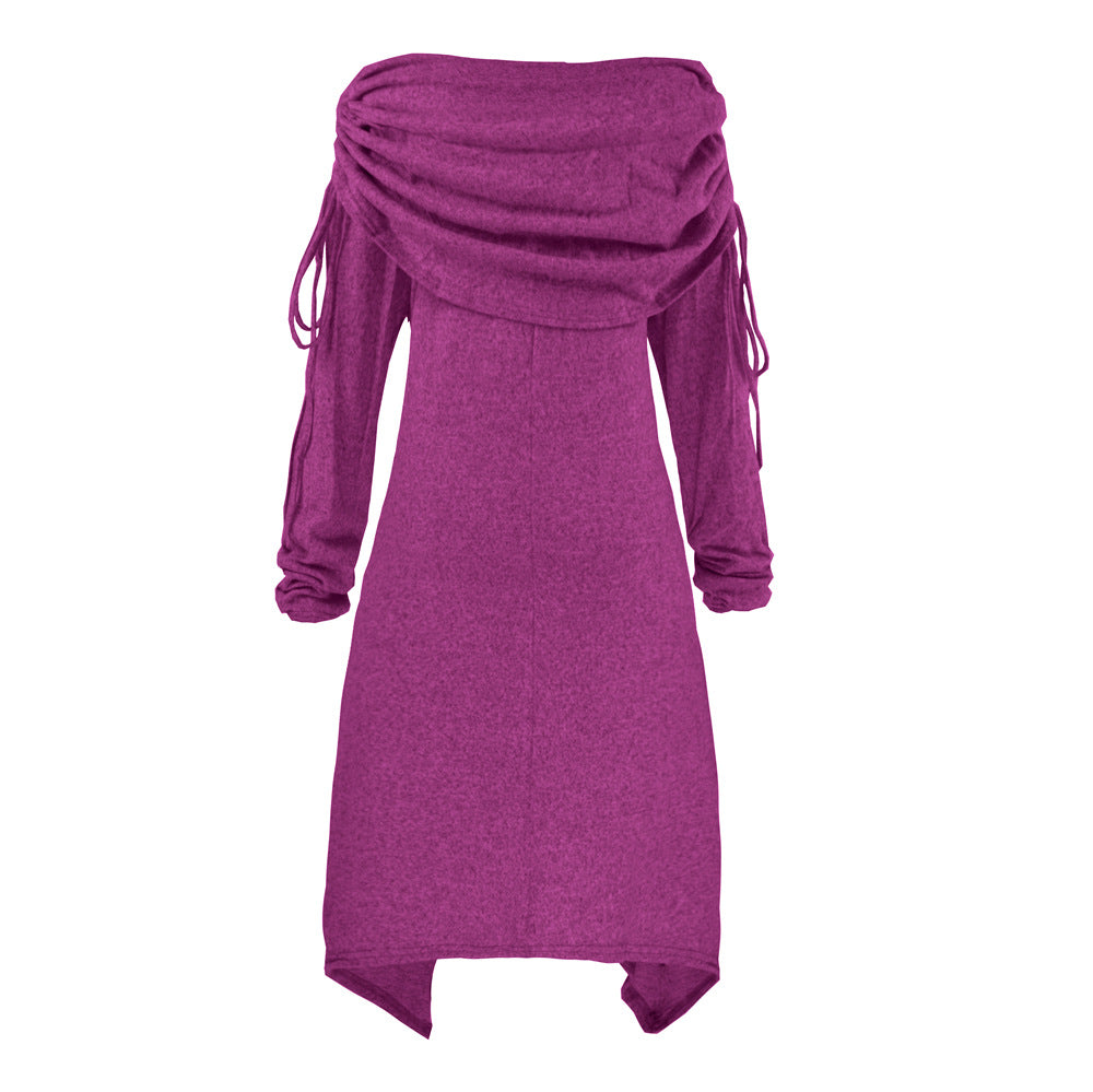 Kvindernes afslappede juleskjorte med off-the-shoulder design og snemandsmotiv Skovae