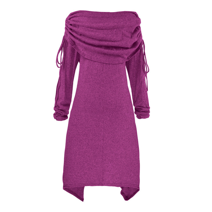 Kvindernes afslappede juleskjorte med off-the-shoulder design og snemandsmotiv Skovae