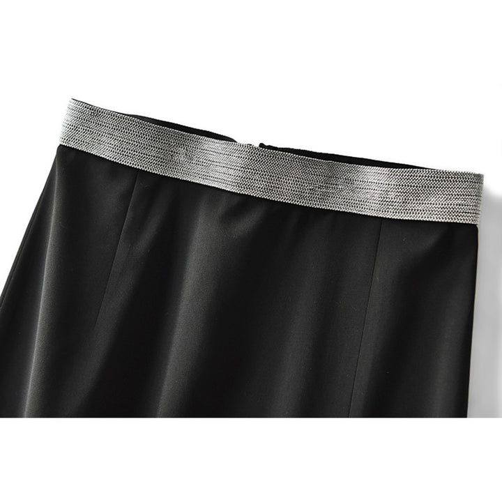 Dame elegant Maxiskørt med sidelukning og elastisk talje Stilla