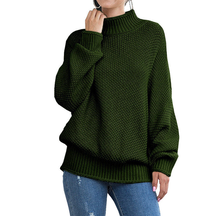 Damer chunky strik sweater med høj krave og brede ærmer Stilla