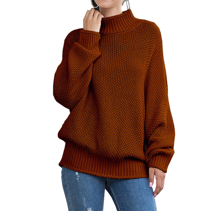 Damer chunky strik sweater med høj krave og brede ærmer Stilla