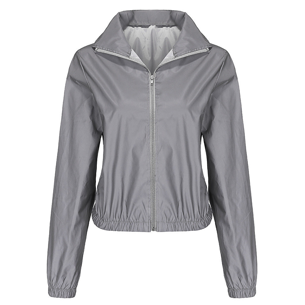 Dame Sporty Windbreaker-Jakke med elastisk bånd og høj åndbarhed Stilla