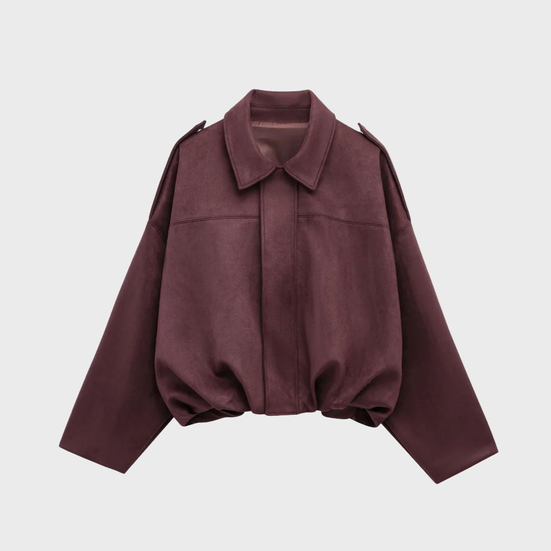 Stilla | Syntetisk Oversized Varm Læderjakke