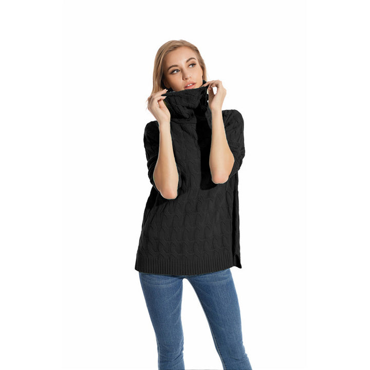 Dame sweater i afslappet kabelstrikdesign Stilla