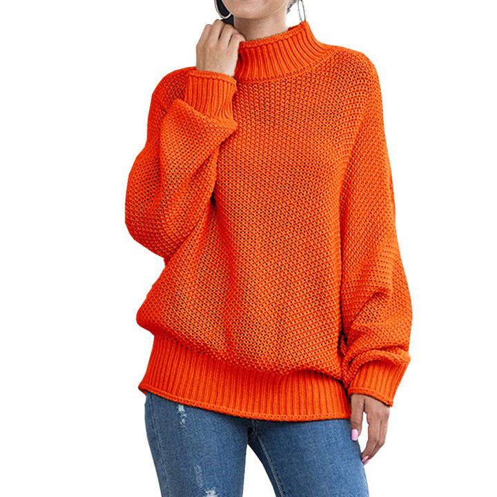 Damer chunky strik sweater med høj krave og brede ærmer Stilla