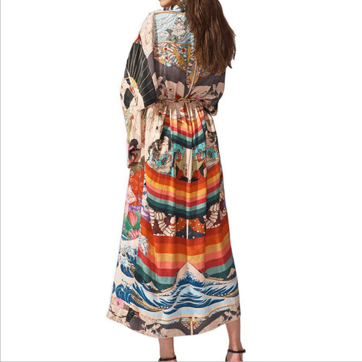 Dame Kimono-robe med fortryllende, kunstnerisk design og afslappet snit Stilla
