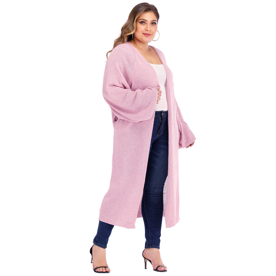 Dame afslappet langærmet kimono cardigan med åben skæring og bredere ærmer Stilla