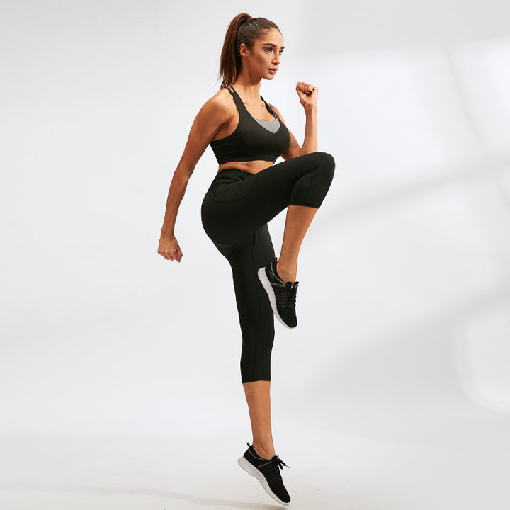 Dame Kvalitets Sport-Leggings med praktiske sidelommer og fleksibel talje Stilla