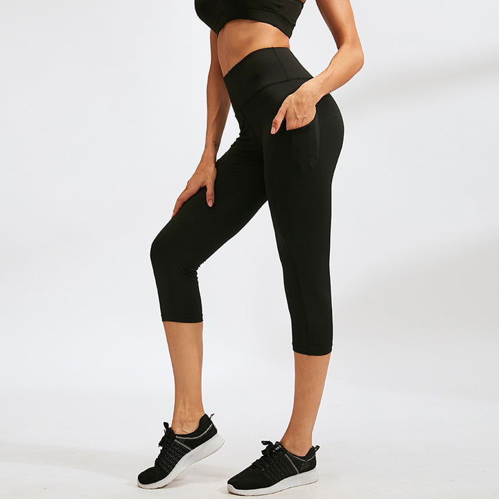 Dame Kvalitets Sport-Leggings med praktiske sidelommer og fleksibel talje Stilla