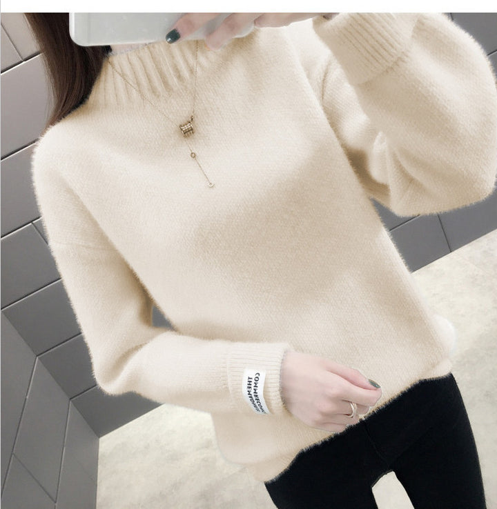 Kvinder Cozy Turtleneck Sweater med Takket Strikmønster Stilla