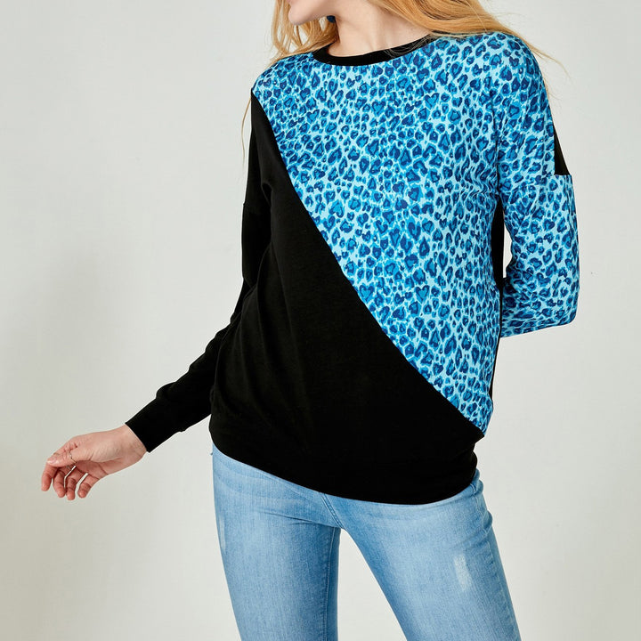 Dames stilfuld sweatshirt med dyremønster Stilla