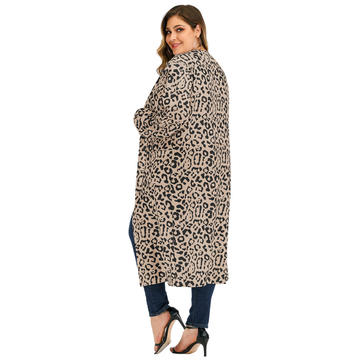 Dame lang Kimono med moderigtigt leopardmønster Stilla